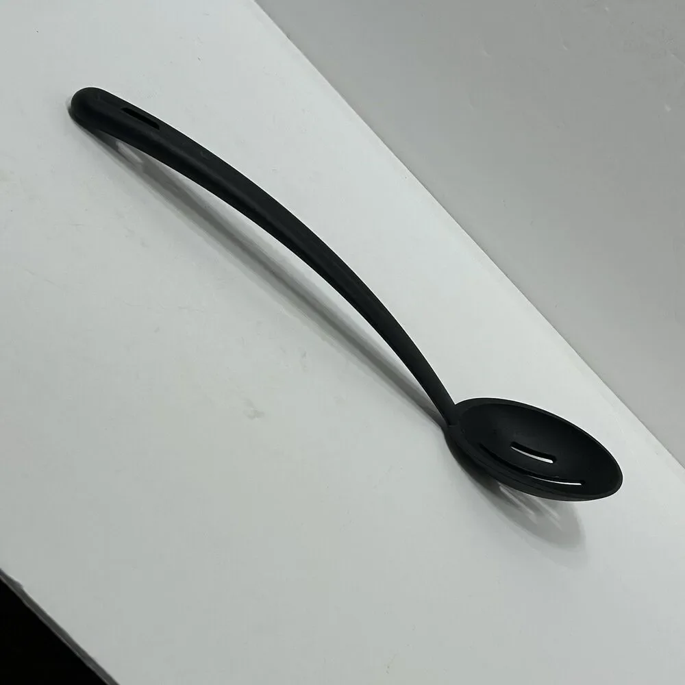 Tupperware Slotted Spoon 1/4 Cup #4690 E Series Long Black